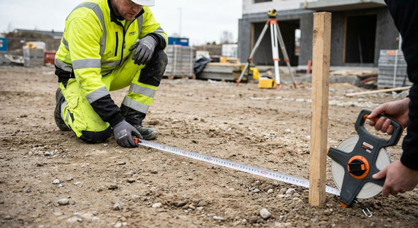 How to use a surveyors tape measure on site