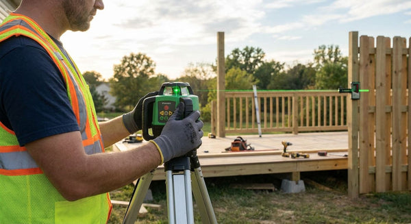 How to use a green laser level outdoors
