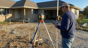 How to set out a driveway with a laser level