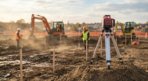 Rotary laser level for groundworks