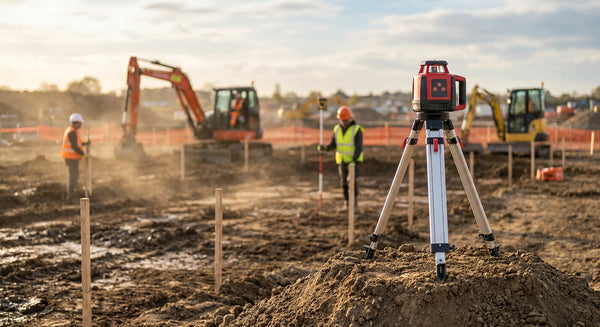 Rotary laser level for groundworks