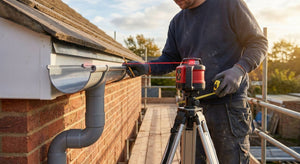 How to set gutter falls with a laser level