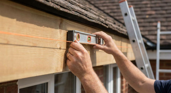 Stringline for setting guttering falls