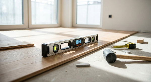 Digital spirit level for flooring work