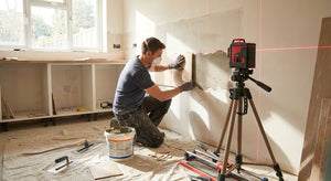 How to use a laser level for tiling walls