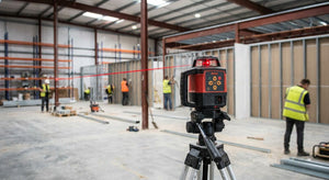 Rotary laser level for warehouse and commercial fit-outs