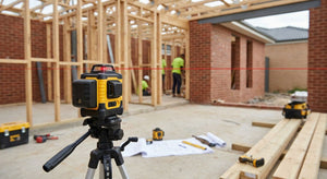 Self levelling laser for extension building