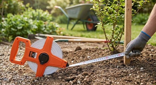 Surveyors tape measure for landscaping and garden design