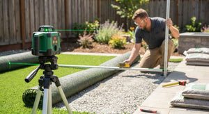 Laser level for artificial grass installation