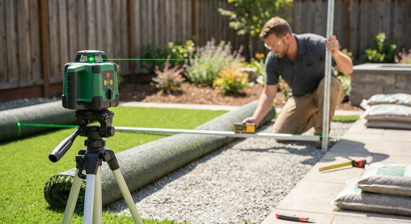 Laser level for artificial grass installation