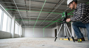 Grid laser level for suspended ceiling layouts
