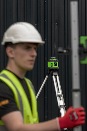 How to Set Out a Foundation With a Rotary Laser