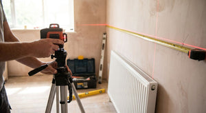 How to use a laser level for radiator installation