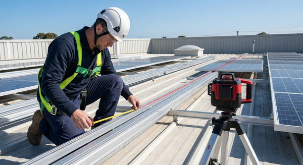 How to use a laser level for solar panel installation