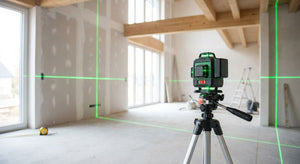 Green laser level for large open-plan rooms
