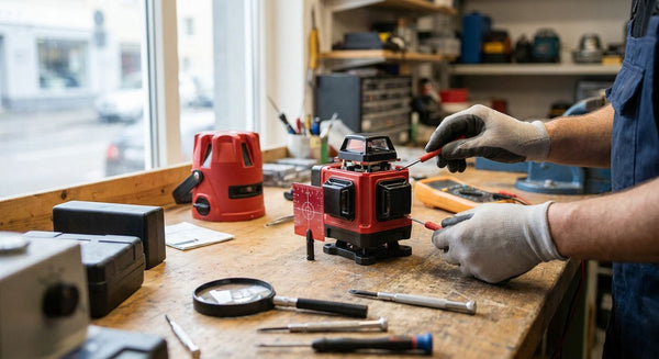 Laser level repair and calibration service for tradespeople