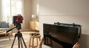 Laser level for TV wall mounting