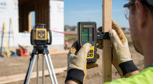 How to use a laser detector with a rotary laser level