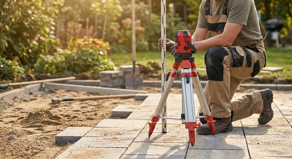 How to level a garden patio with a laser level