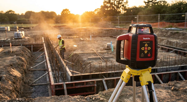 Rotary laser level for foundations