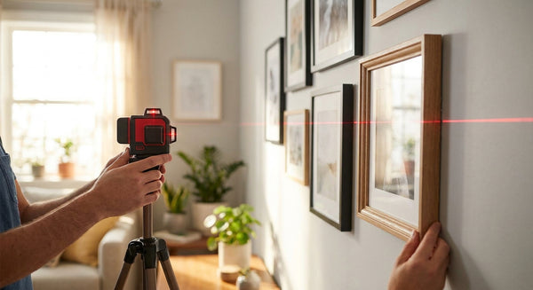 Laser level for hanging pictures and frames