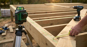 Laser level for decking installation