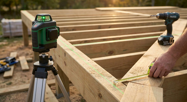 Laser level for decking installation