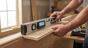 Digital spirit level for wall paneling