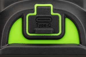 Close-up of the Grettz G4D USB-C charging port for fast recharging between site sessions