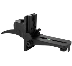 Grettz G4D multi-axis wall mount bracket with built-in bubble vial for accurate mounting on walls and beams