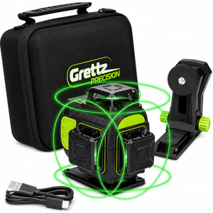 Grettz G4D 4D multi-line green beam laser level — main product view