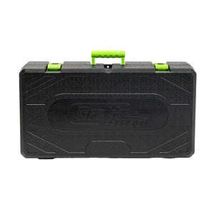 Hard moulded carry case with Grettz Precision branding, supplied with the G60 rotary laser kit
