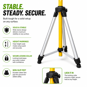 Grettz G4D Green Beam Multi-Line Laser Kit — Tripod & Pole Included