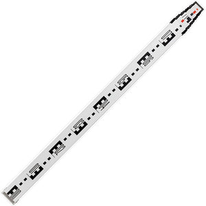 Telescopic levelling staff with machine-readable pattern markings, included with the Grettz G70 rotary laser kit