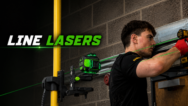 Grettz line lasers collection banner — G4D multi-line and G2D cross line green beam laser levels