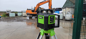 Grettz G80 Green Beam Dual Slope Rotary Laser Level Kit — Professional